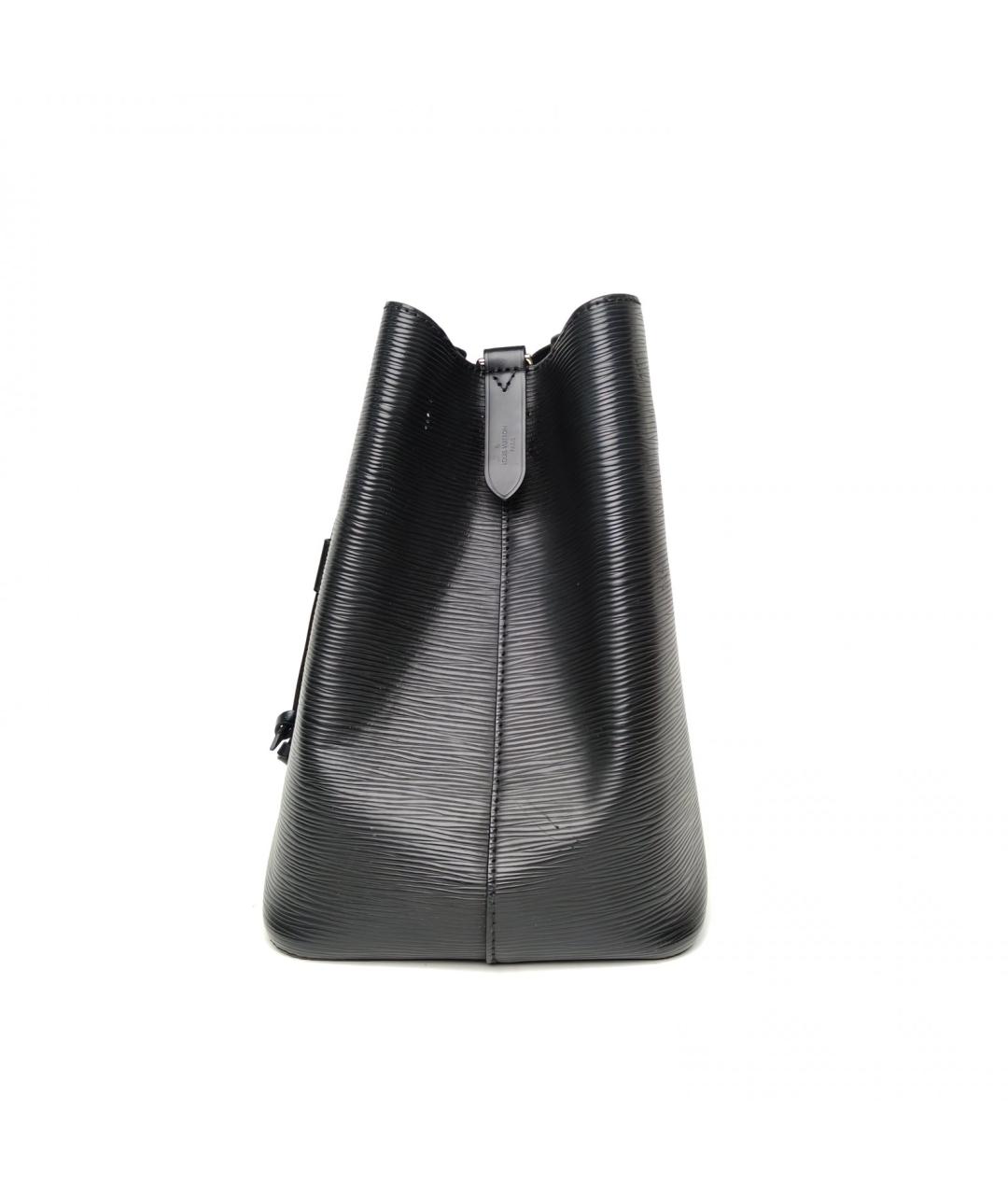 LOUIS VUITTON Черная кожаная сумка через плечо, фото 5