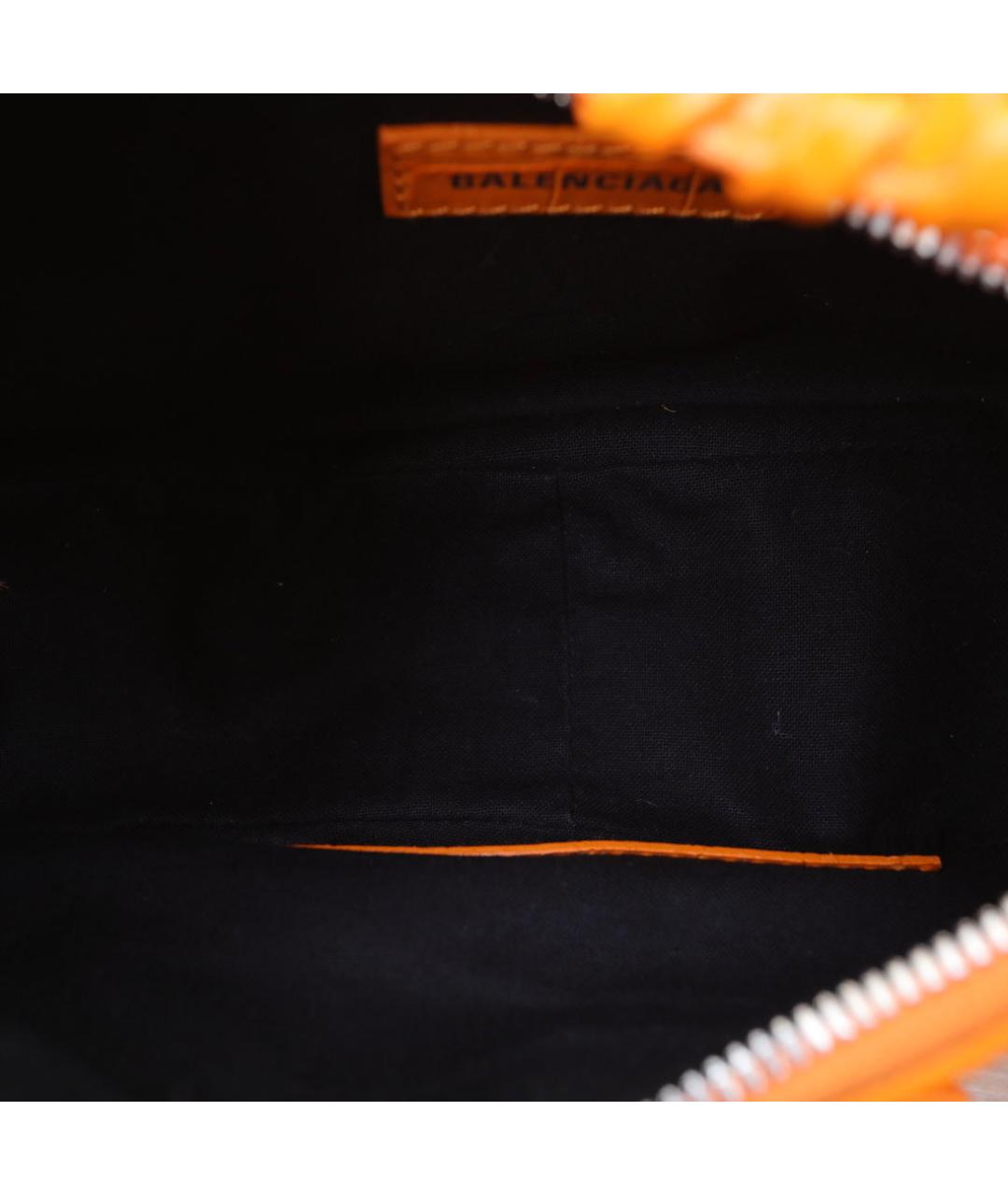 BALENCIAGA Оранжевая кожаная сумка через плечо, фото 9