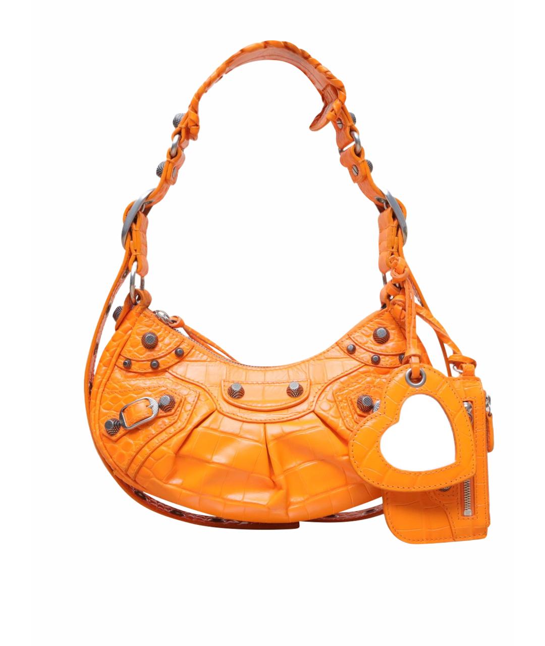 BALENCIAGA Оранжевая кожаная сумка через плечо, фото 1