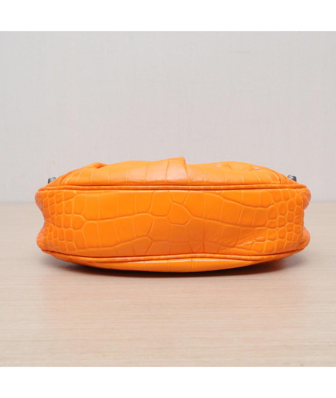 BALENCIAGA Оранжевая кожаная сумка через плечо, фото 8
