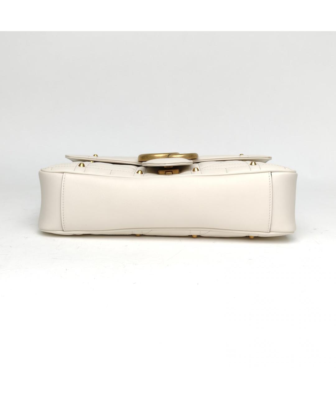 GUCCI Белая кожаная сумка через плечо, фото 6
