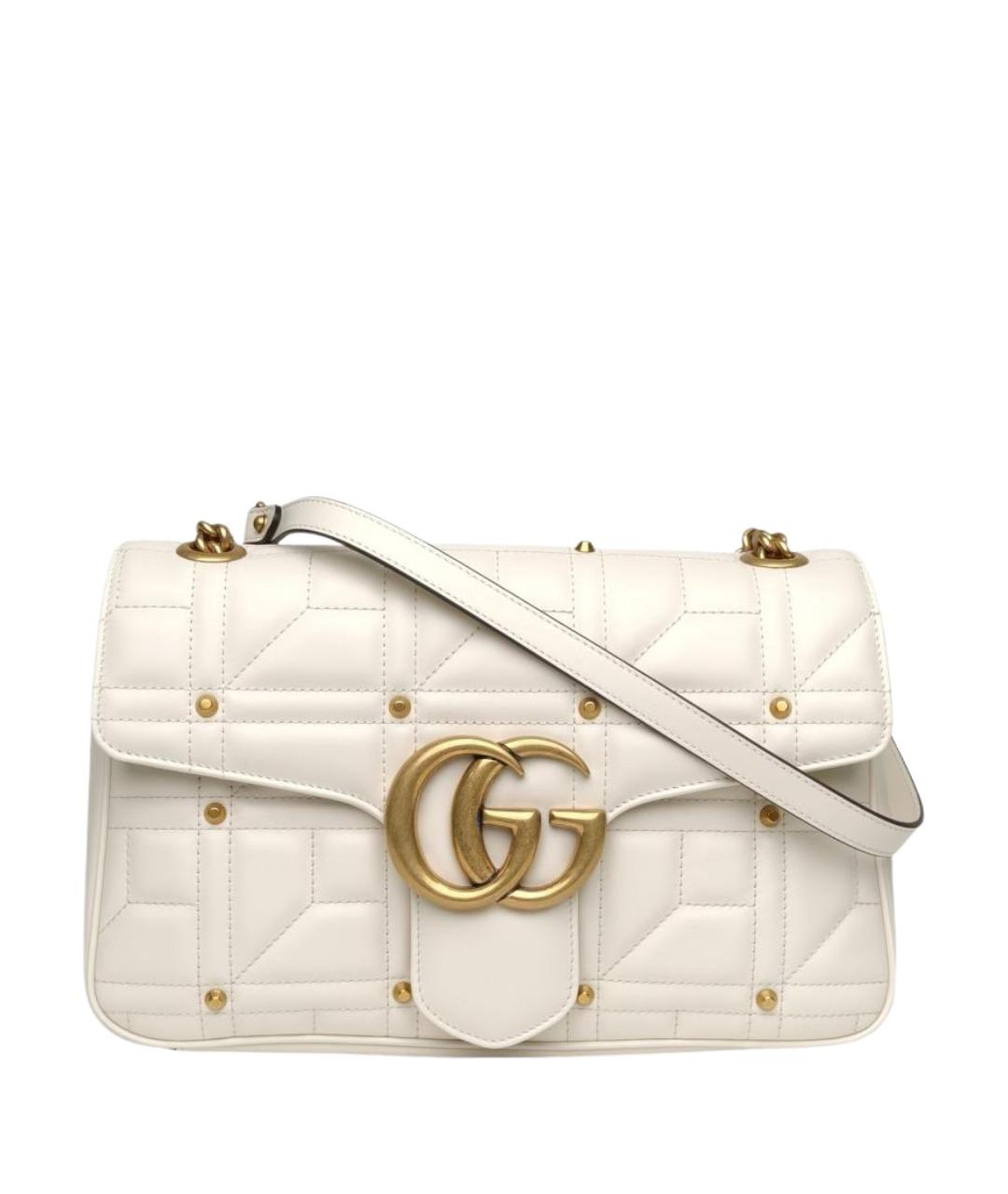 GUCCI Белая кожаная сумка через плечо, фото 1