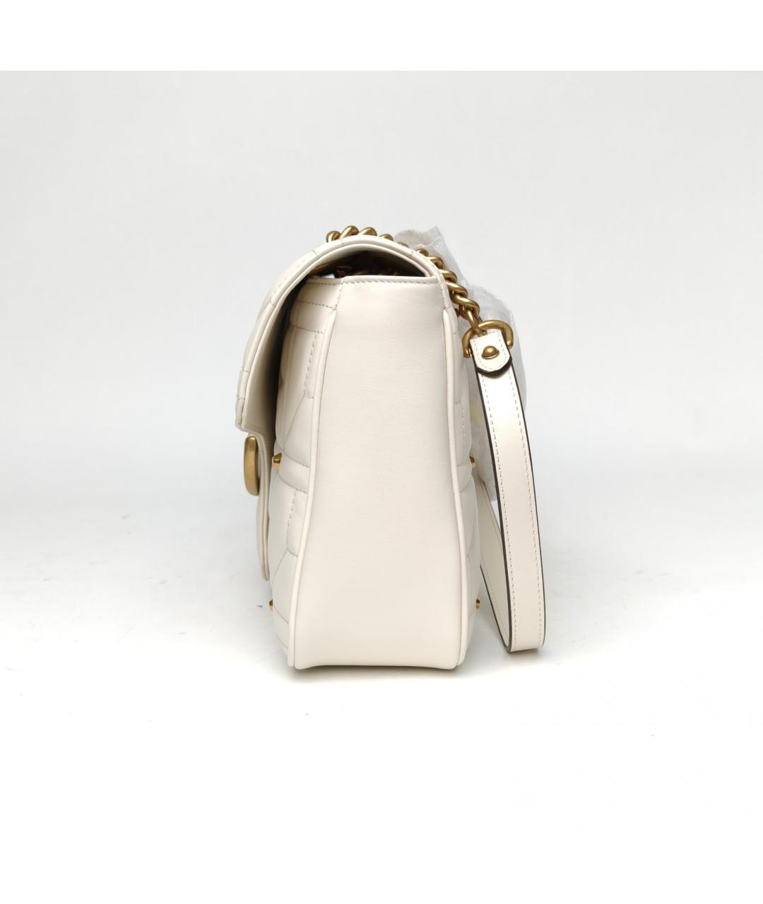 GUCCI Белая кожаная сумка через плечо, фото 3