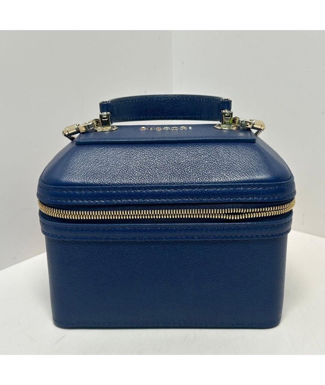 BVLGARI Синяя кожаная сумка через плечо, фото 9