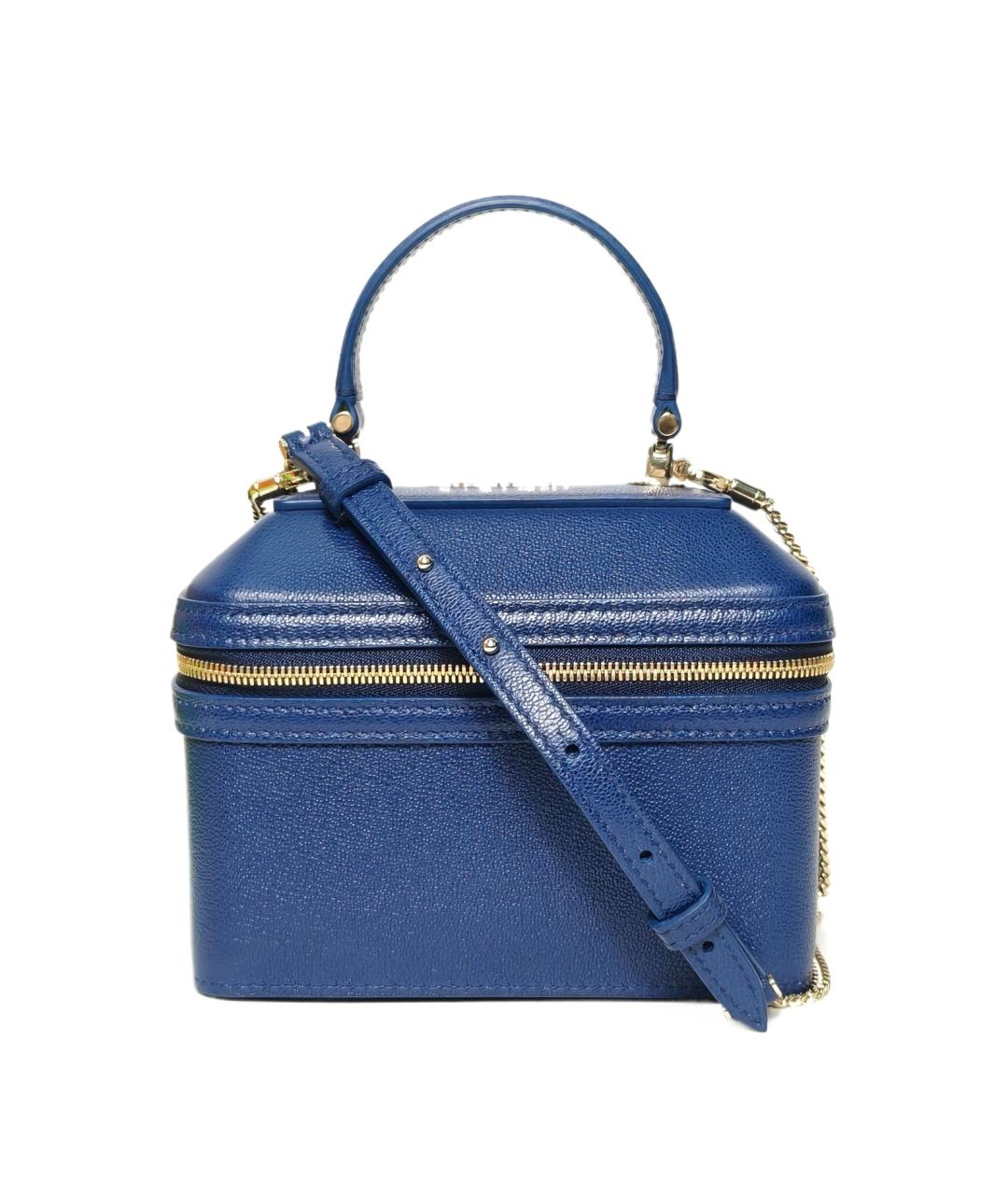 BVLGARI Синяя кожаная сумка через плечо, фото 10