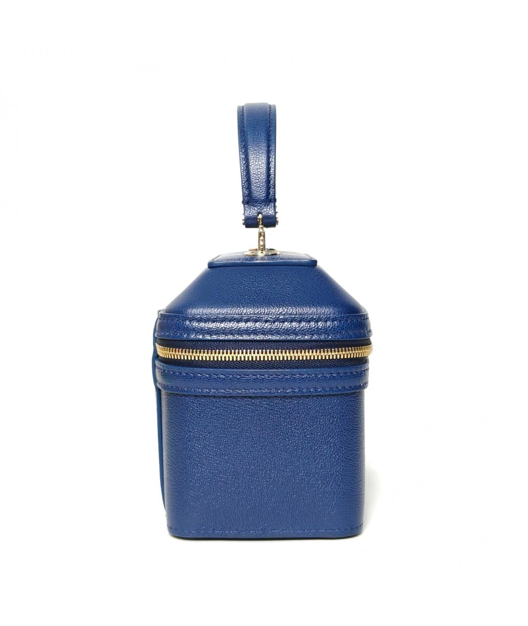 BVLGARI Синяя кожаная сумка через плечо, фото 5