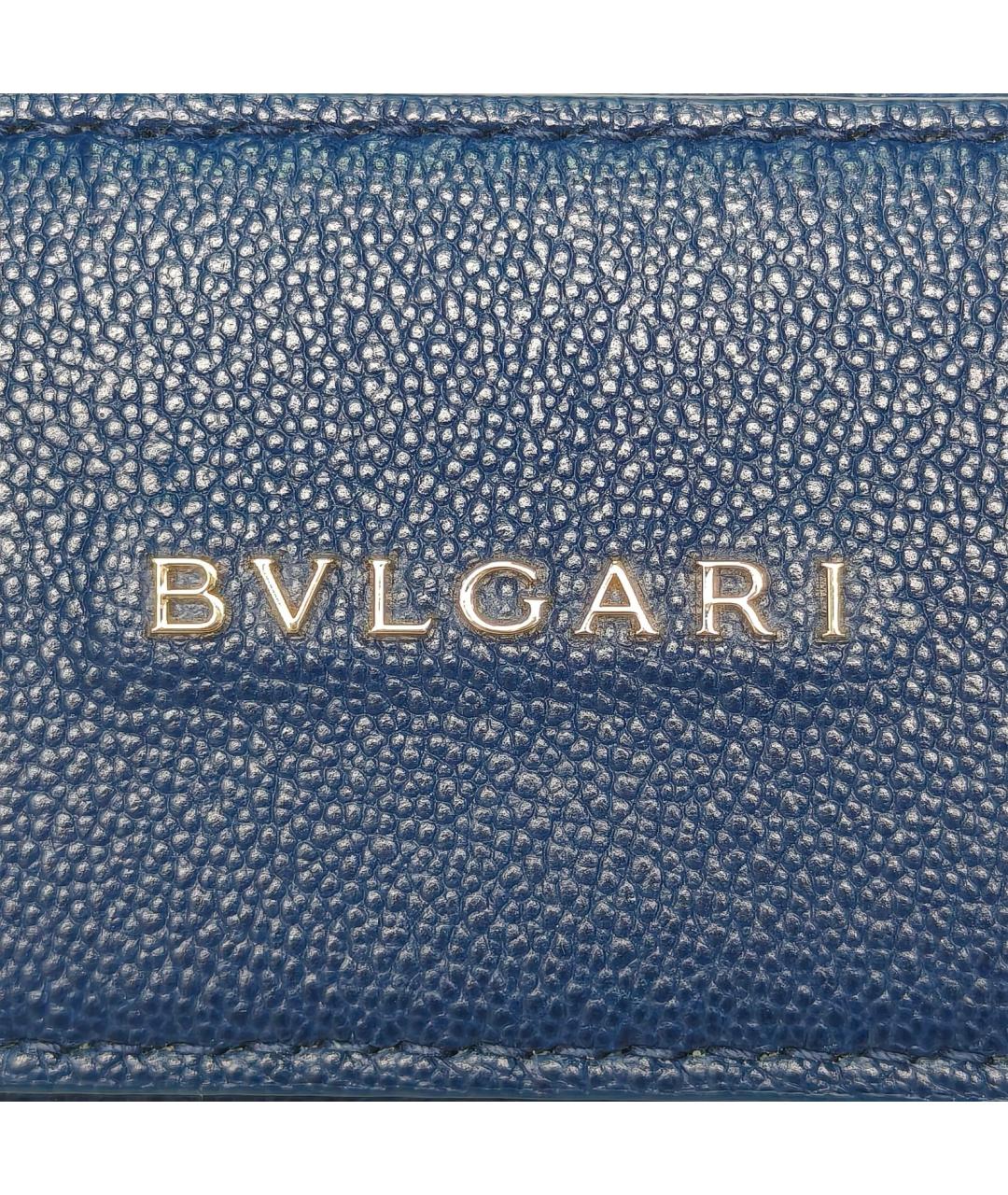 BVLGARI Синяя кожаная сумка через плечо, фото 2