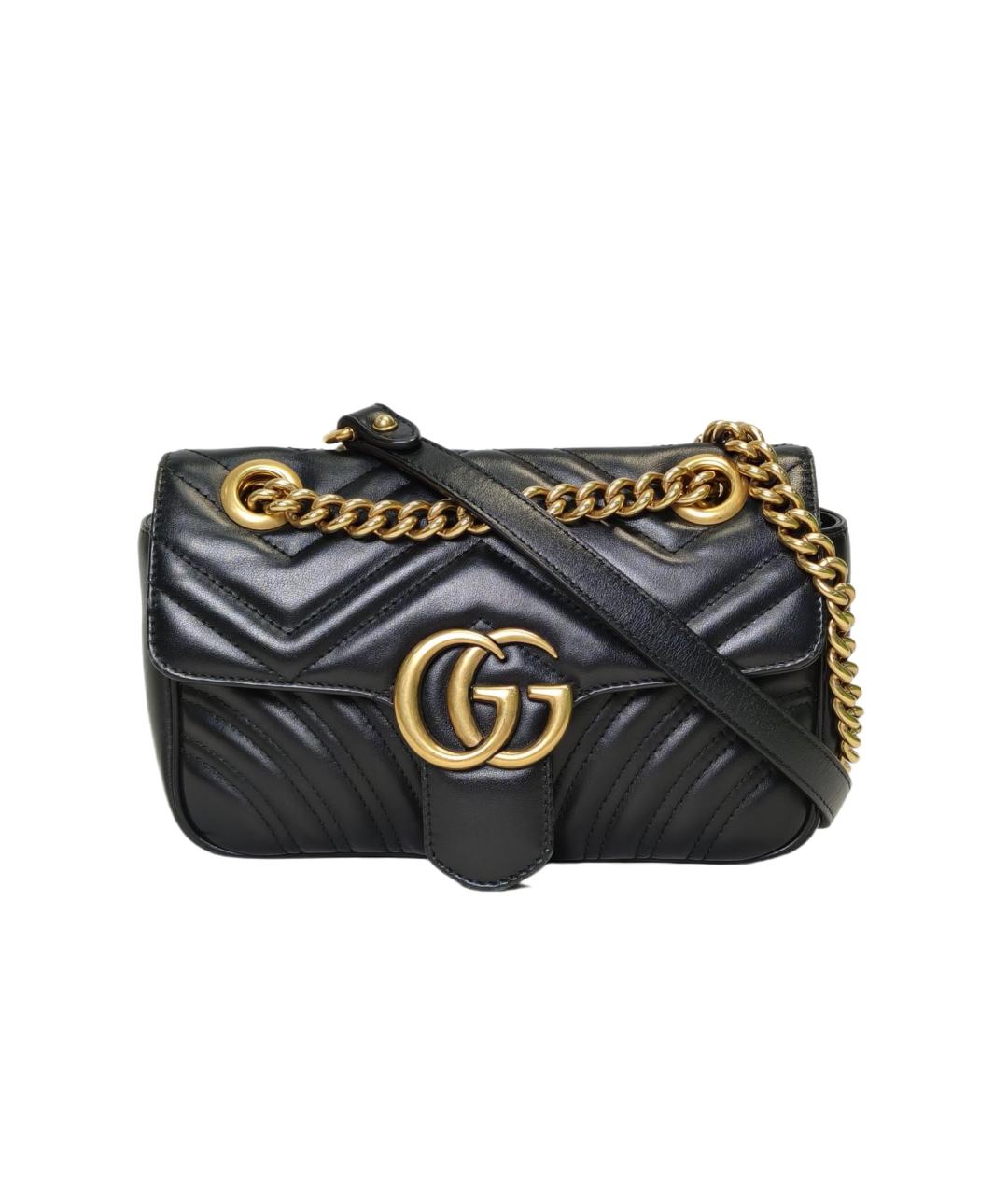 GUCCI Черная кожаная сумка через плечо, фото 10