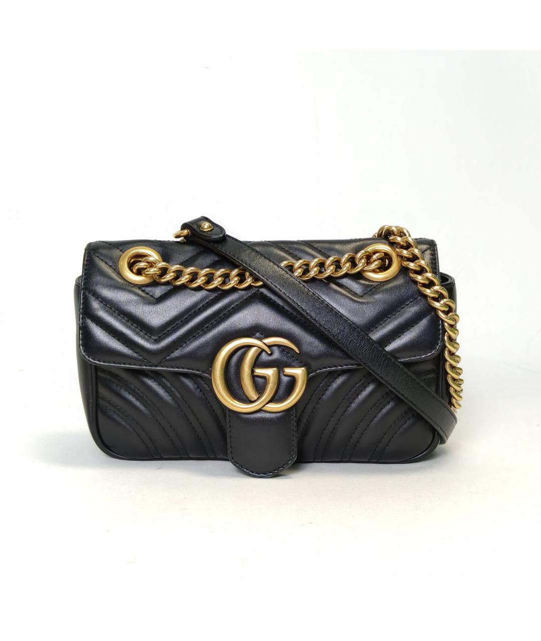 GUCCI Черная кожаная сумка через плечо, фото 2