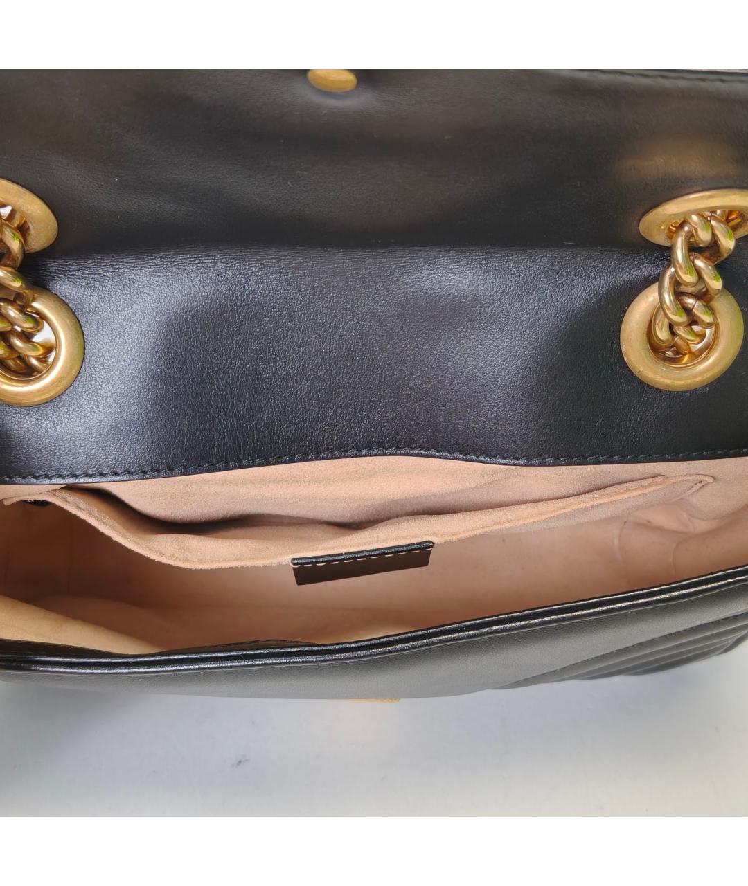 GUCCI Черная кожаная сумка через плечо, фото 8