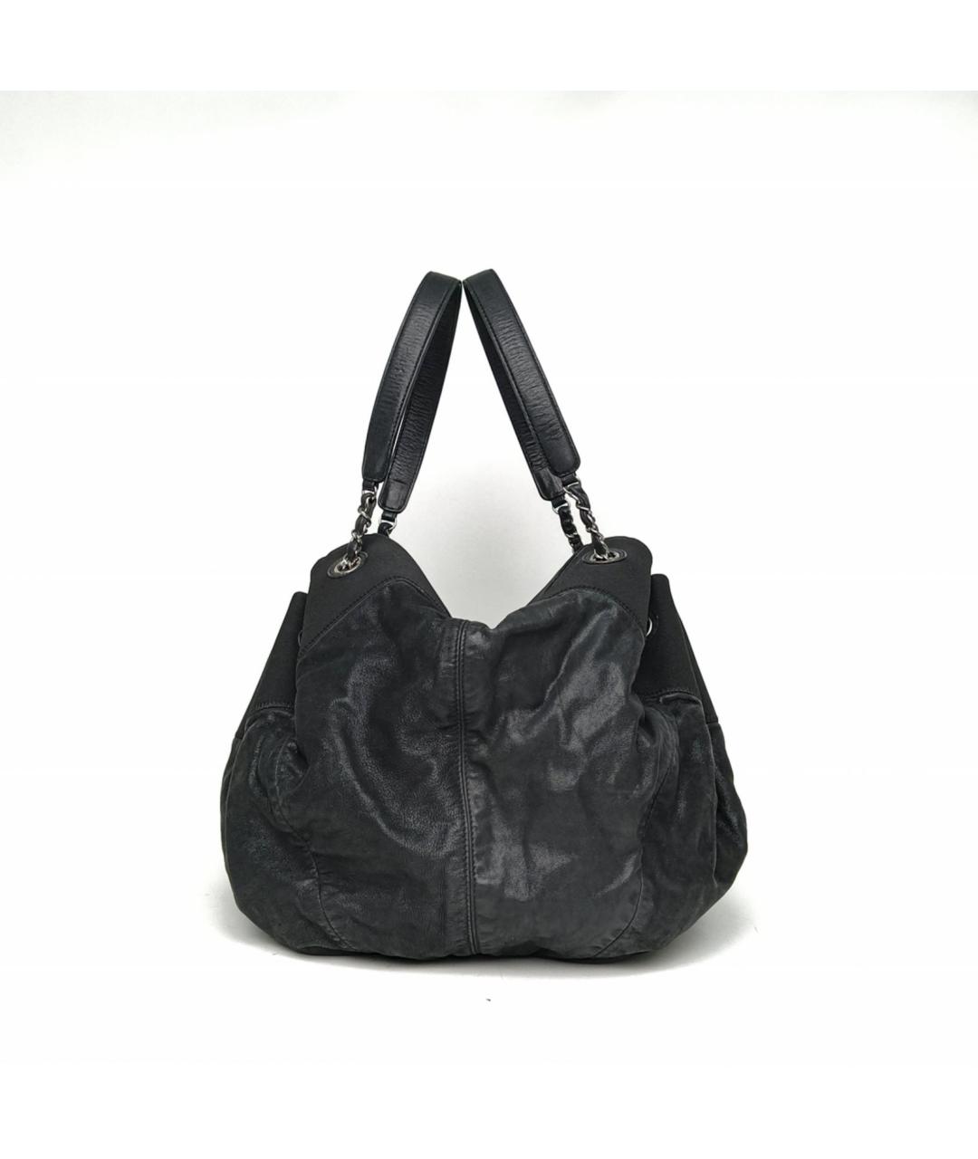 CHANEL Черная кожаная сумка через плечо, фото 5