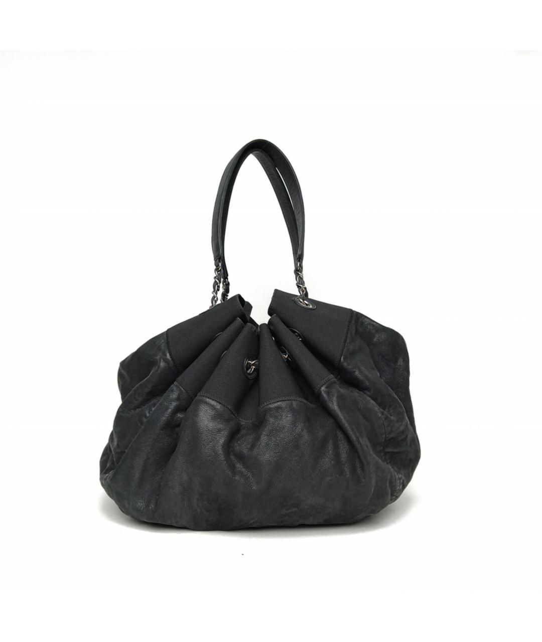 CHANEL Черная кожаная сумка через плечо, фото 4