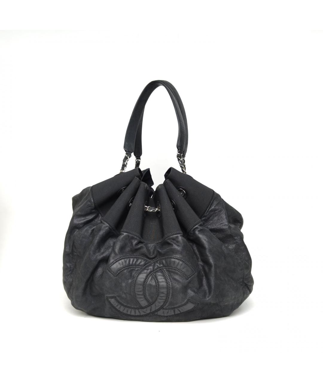 CHANEL Черная кожаная сумка через плечо, фото 2