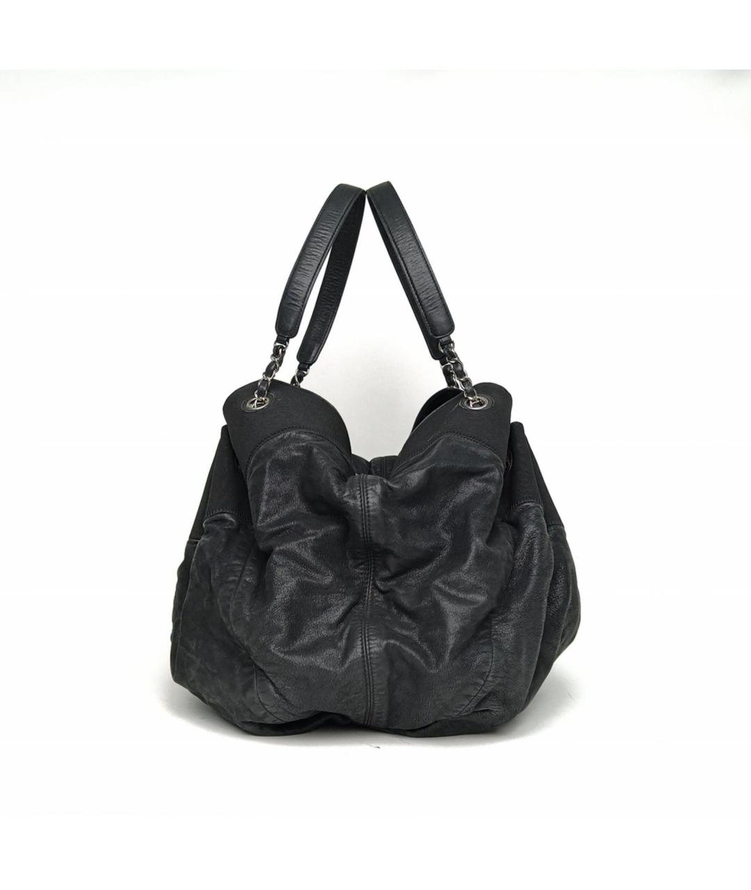 CHANEL Черная кожаная сумка через плечо, фото 3