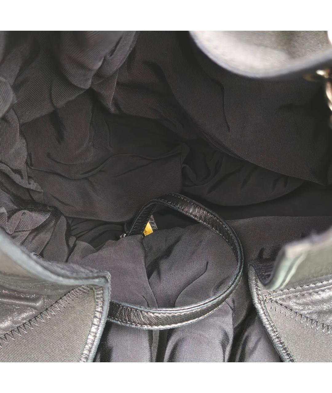 CHANEL Черная кожаная сумка через плечо, фото 7