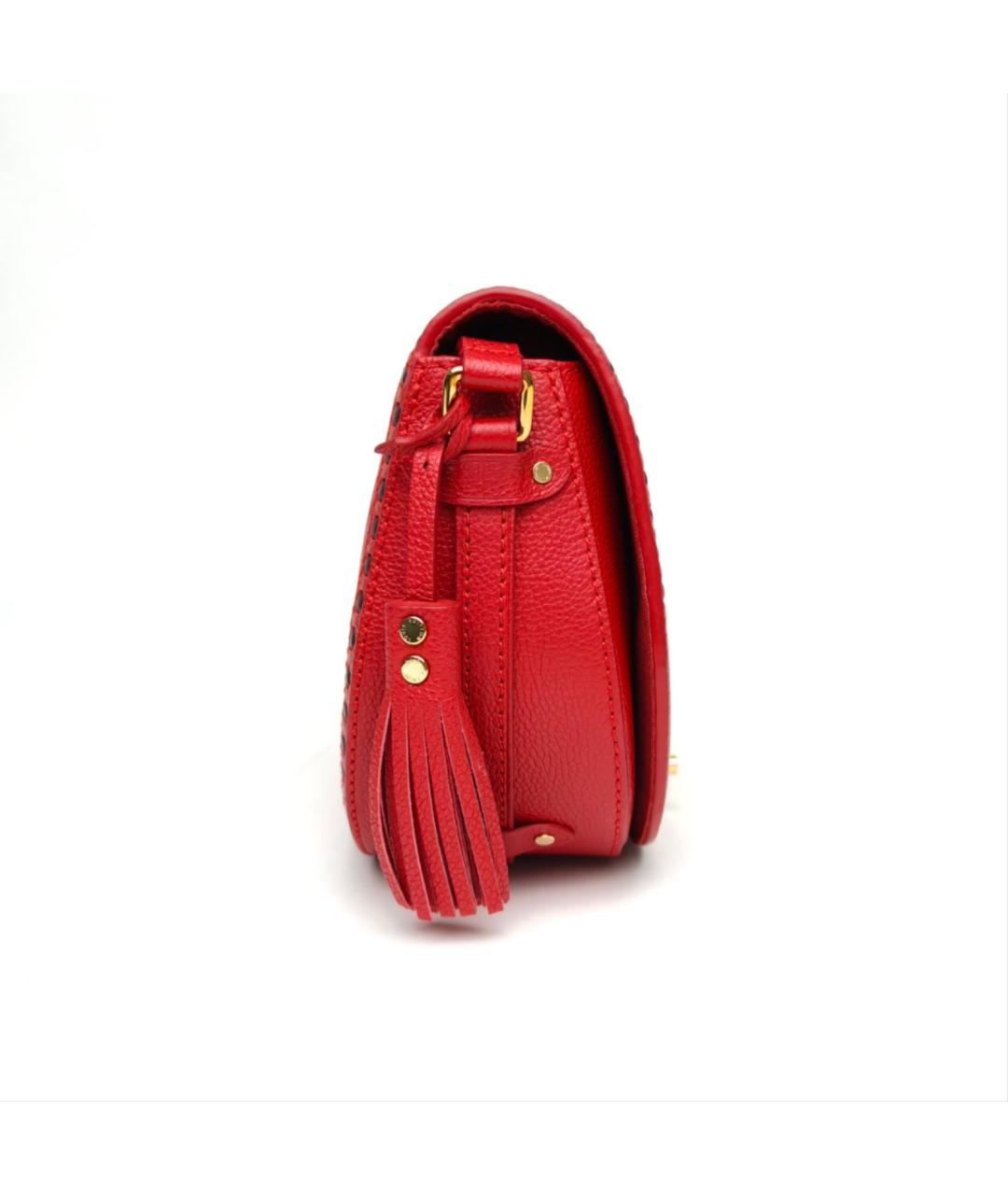 LOUIS VUITTON Красная кожаная сумка через плечо, фото 5