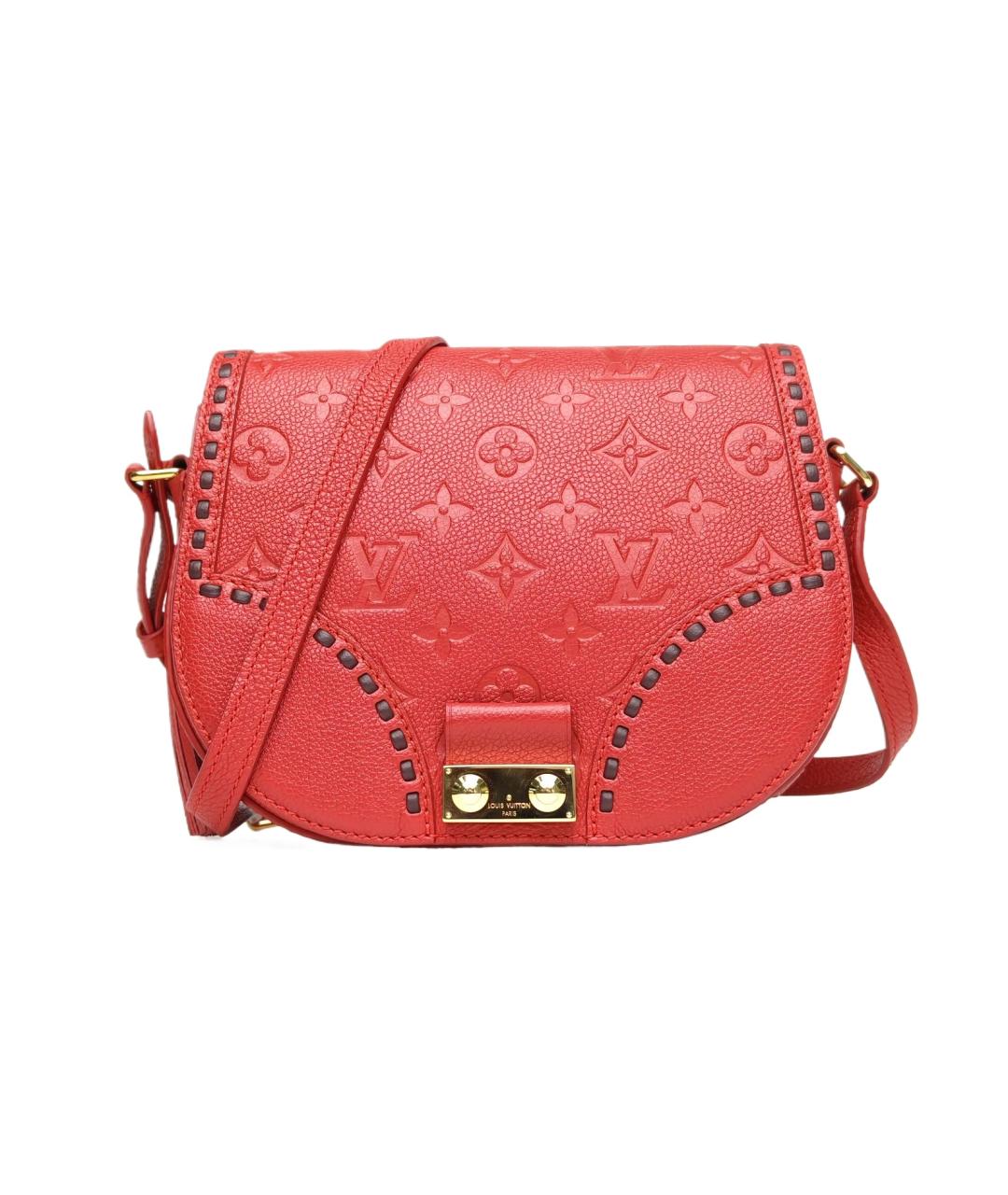 LOUIS VUITTON Красная кожаная сумка через плечо, фото 10