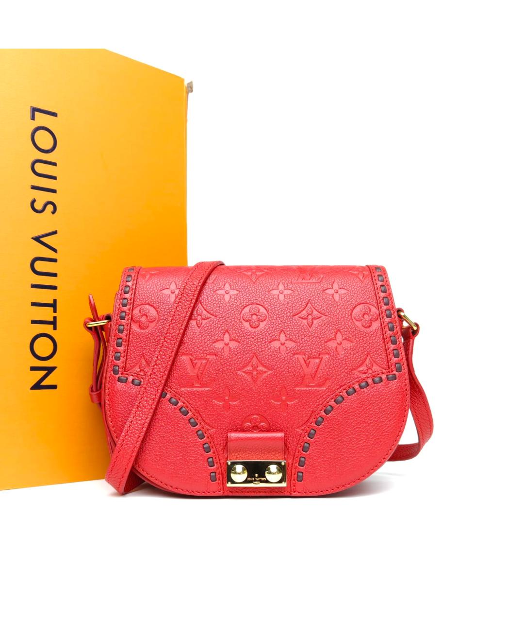 LOUIS VUITTON Красная кожаная сумка через плечо, фото 9