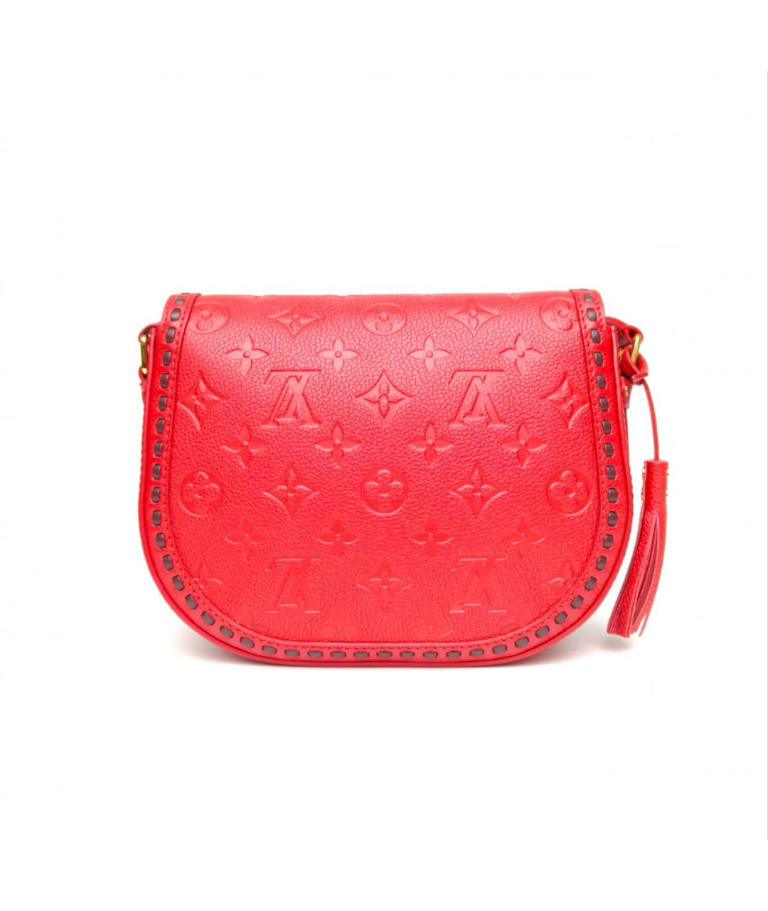 LOUIS VUITTON Красная кожаная сумка через плечо, фото 4