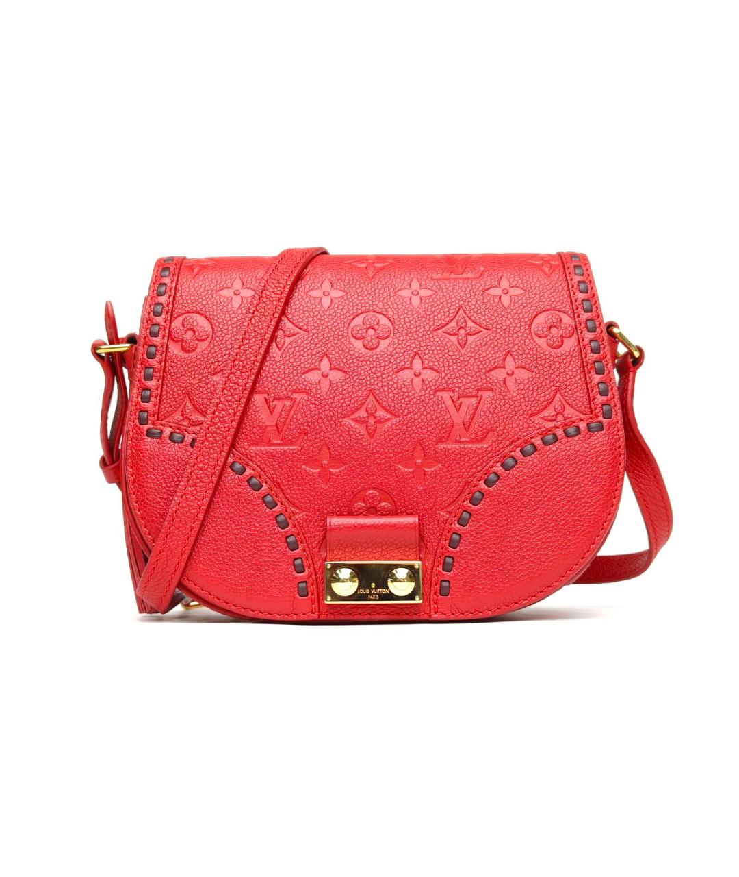 LOUIS VUITTON Красная кожаная сумка через плечо, фото 2