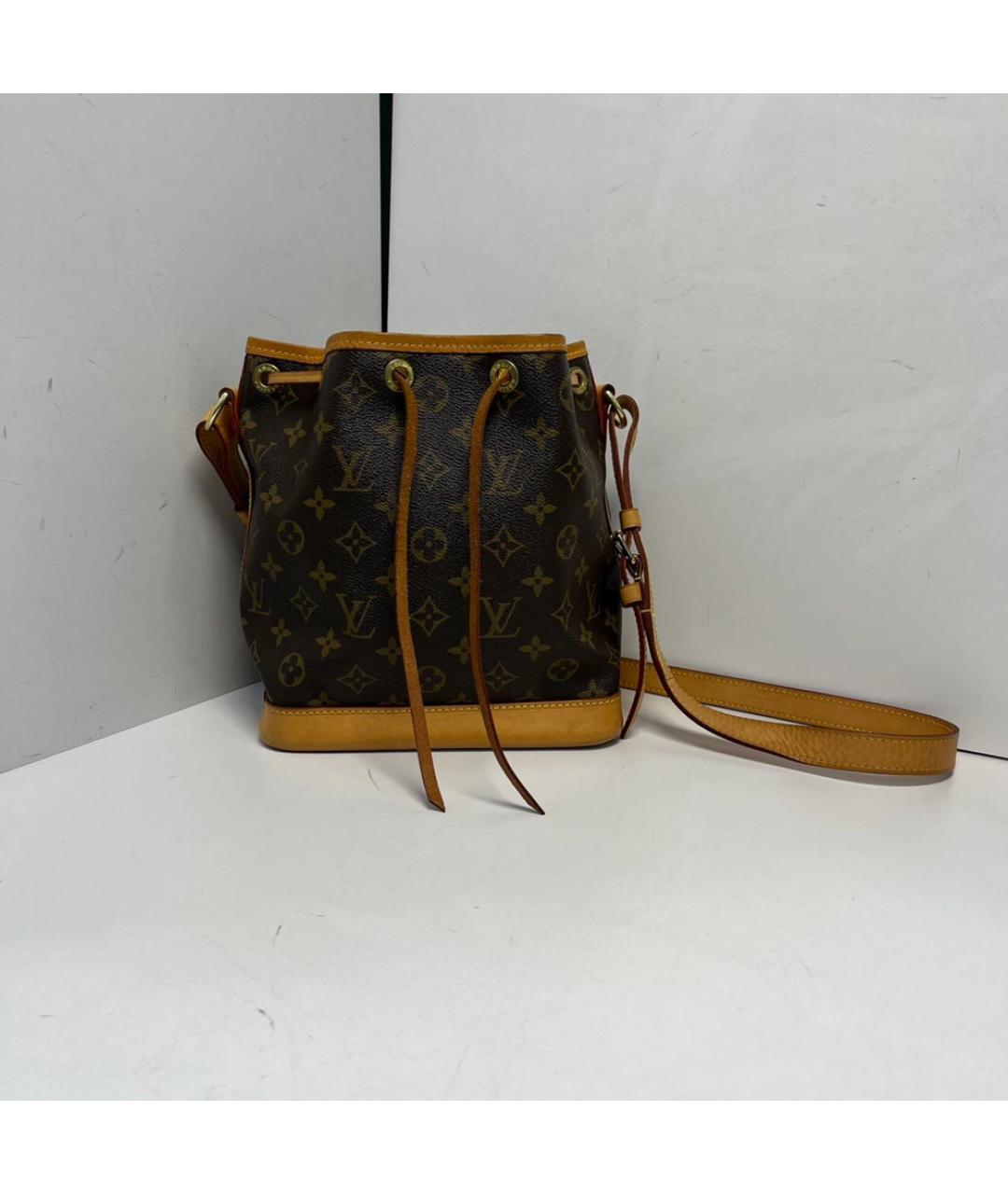 LOUIS VUITTON Коричневая кожаная сумка через плечо, фото 9