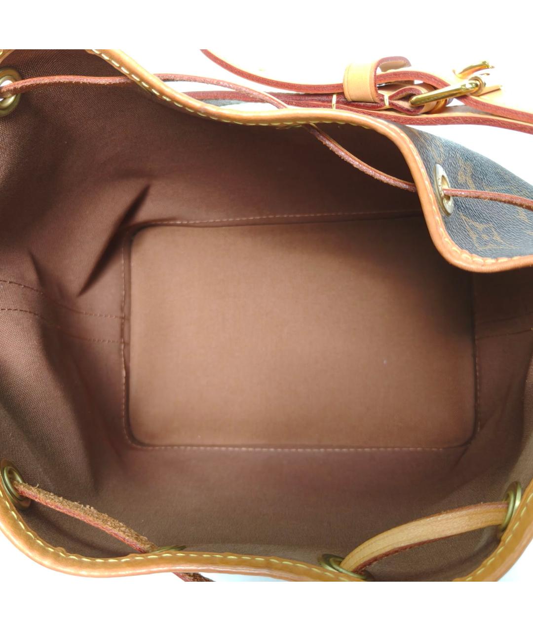 LOUIS VUITTON Коричневая кожаная сумка через плечо, фото 7