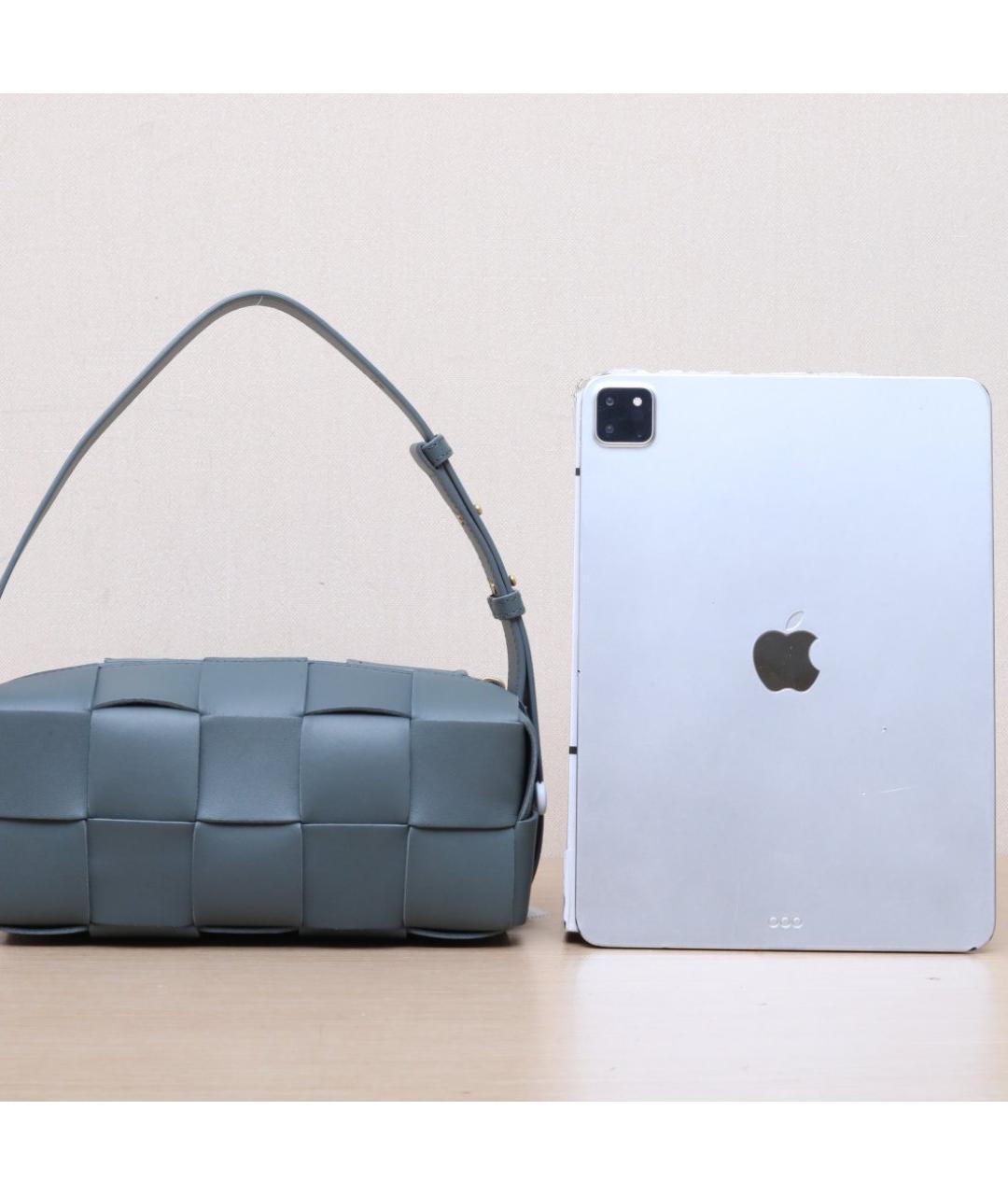 BOTTEGA VENETA Синяя кожаная сумка через плечо, фото 6