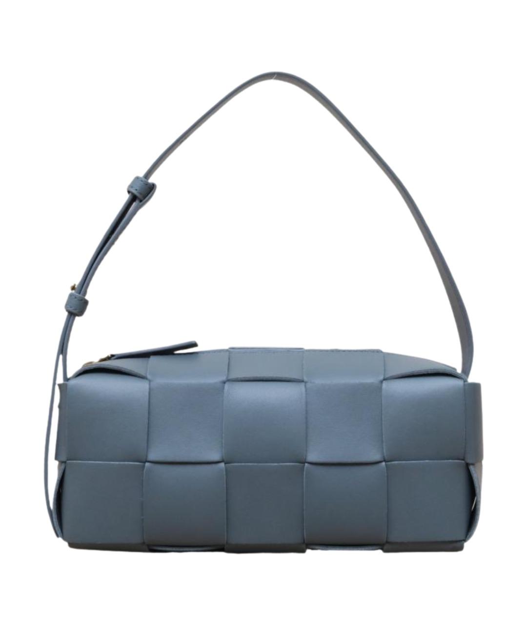 BOTTEGA VENETA Синяя кожаная сумка через плечо, фото 1