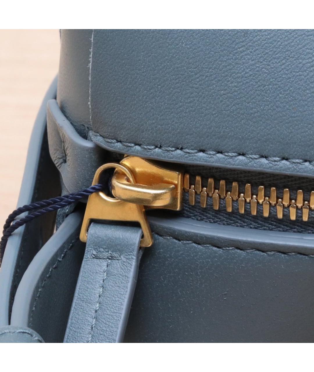 BOTTEGA VENETA Синяя кожаная сумка через плечо, фото 7