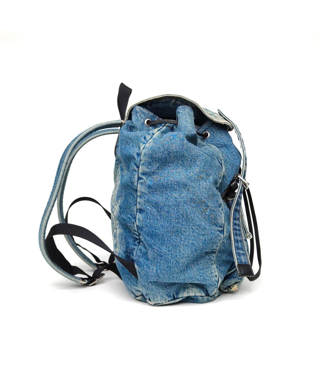 SAINT LAURENT Синий деним рюкзак, фото 5