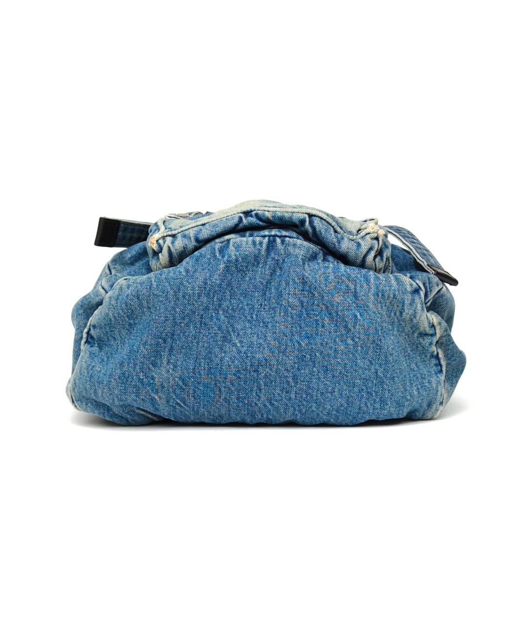 SAINT LAURENT Синий деним рюкзак, фото 6