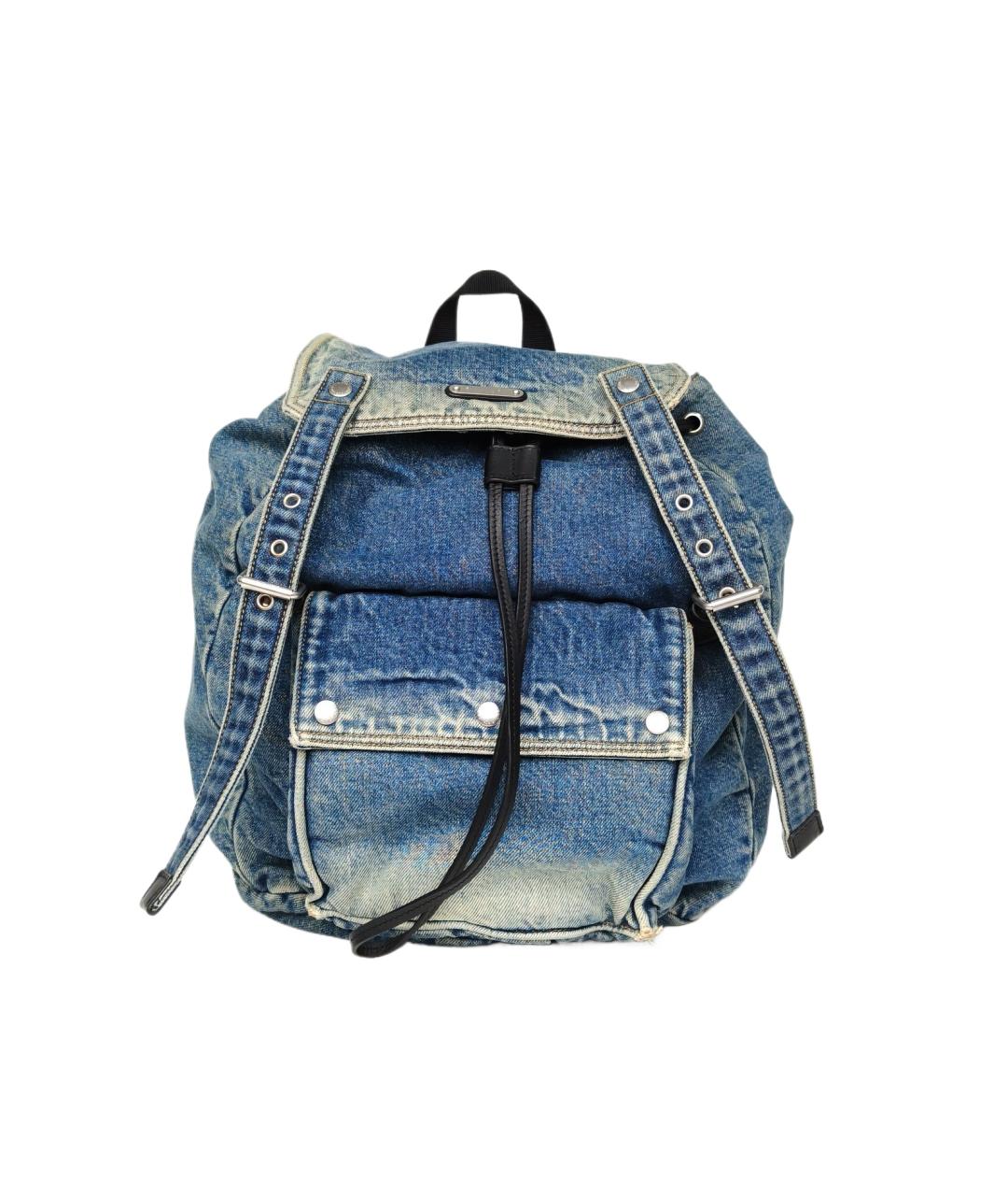 SAINT LAURENT Синий деним рюкзак, фото 10