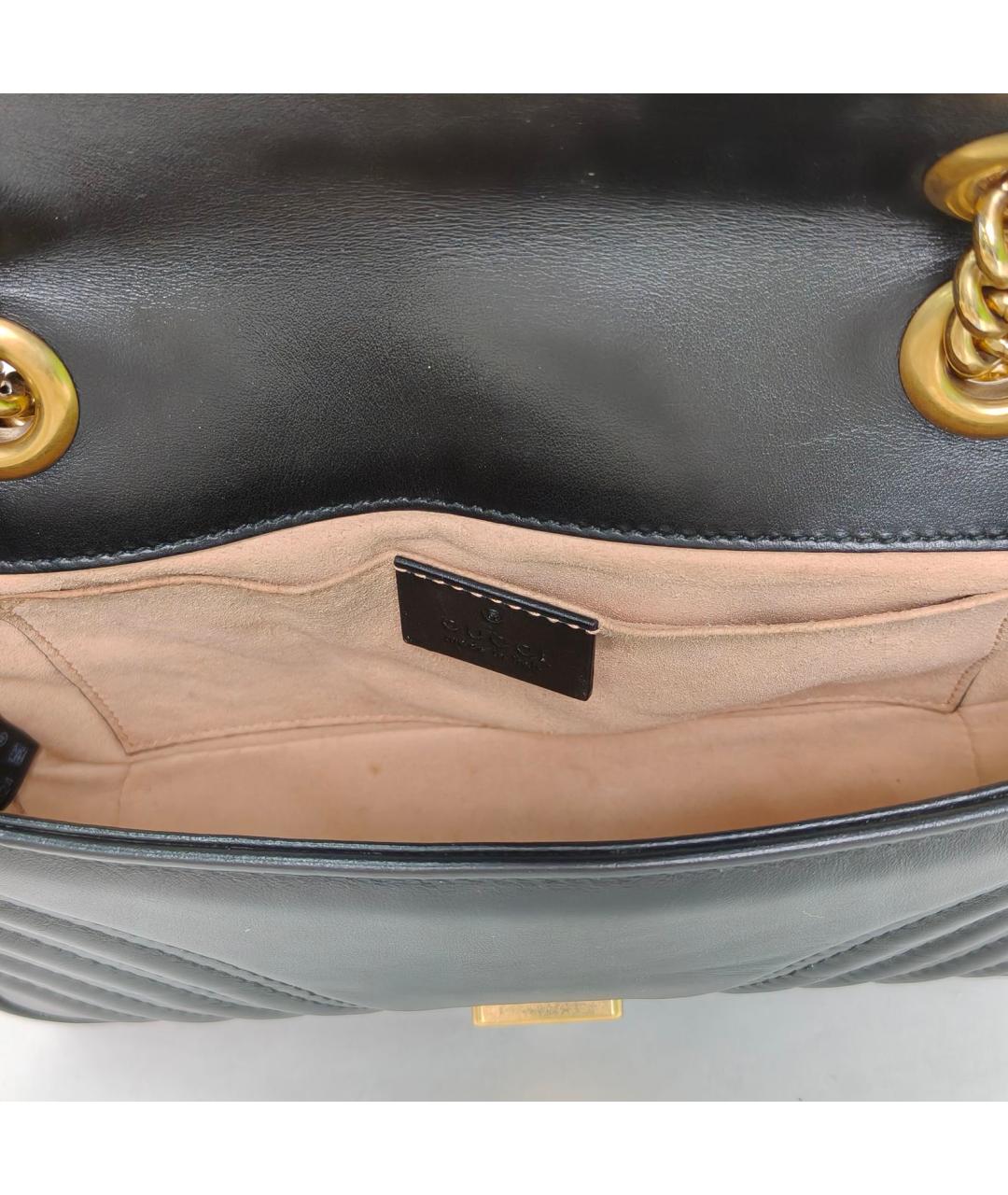 GUCCI Черная кожаная сумка через плечо, фото 8