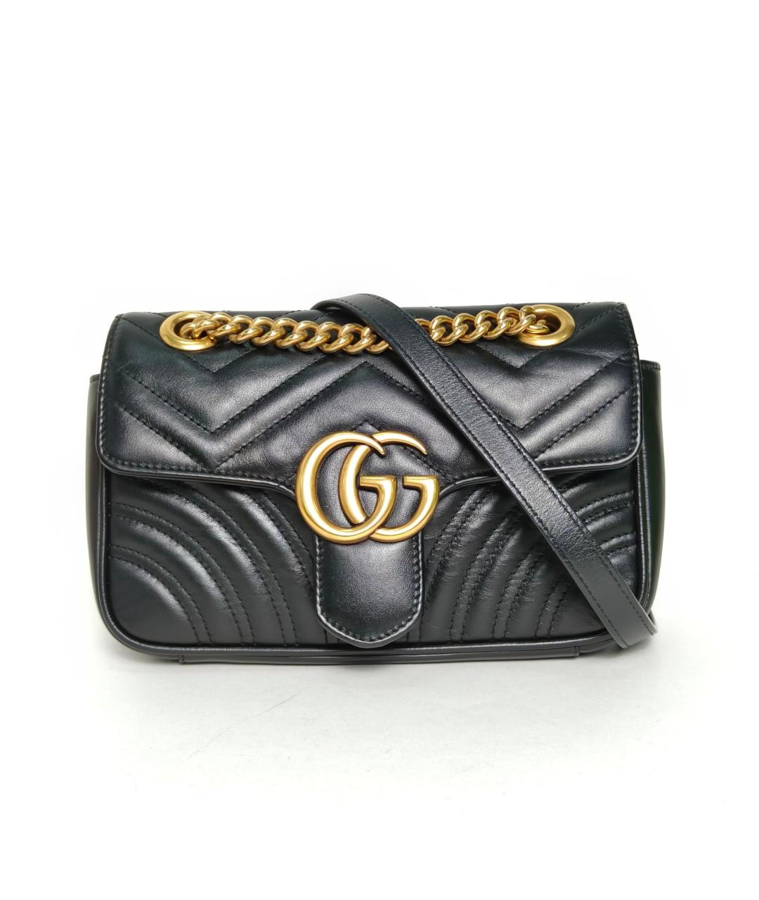 GUCCI Черная кожаная сумка через плечо, фото 2