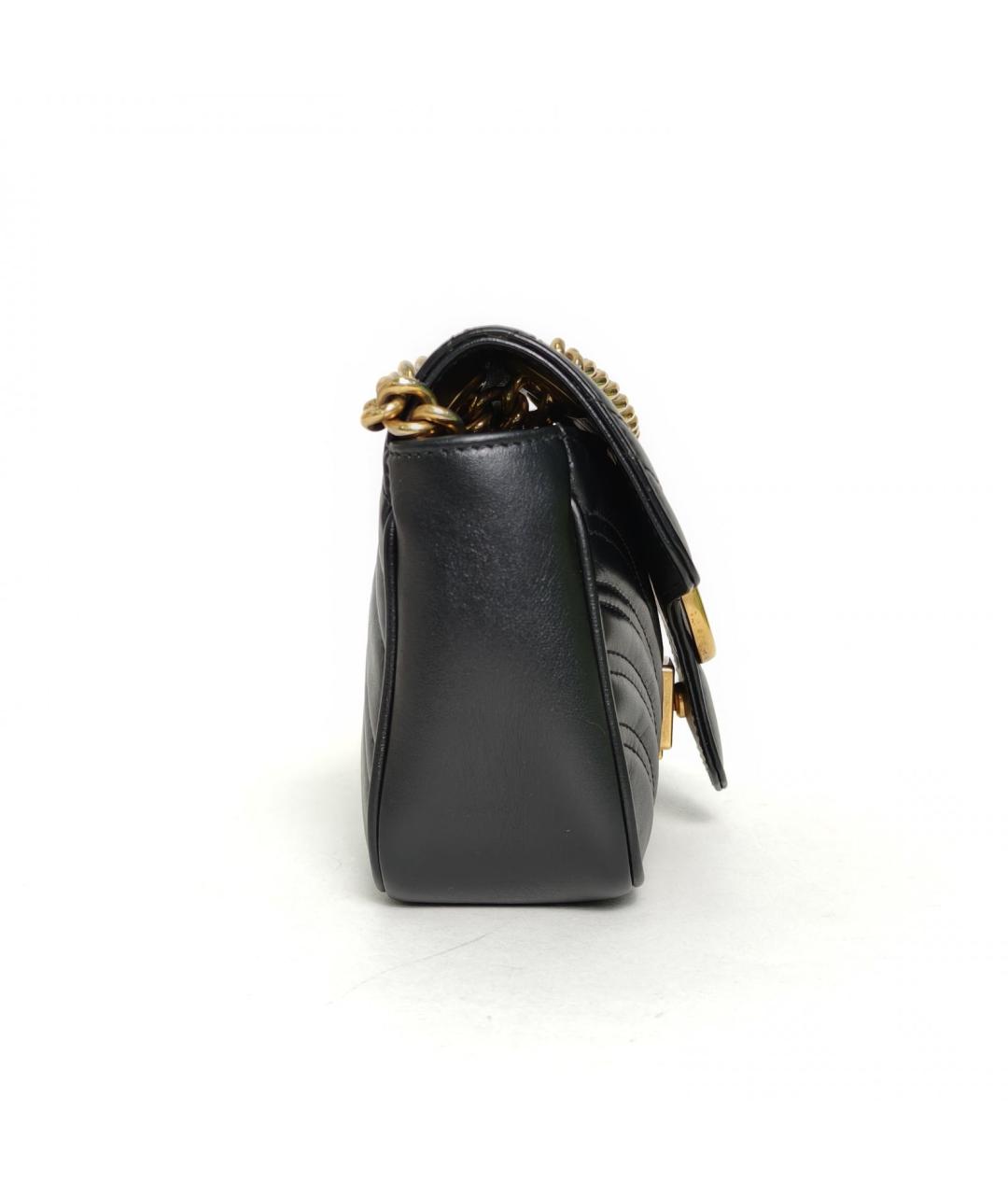 GUCCI Черная кожаная сумка через плечо, фото 5