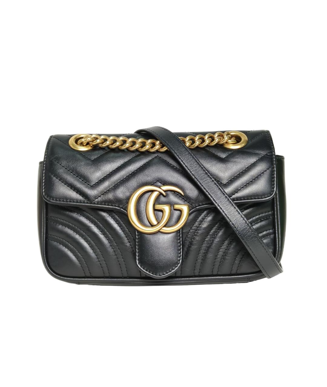 GUCCI Черная кожаная сумка через плечо, фото 10