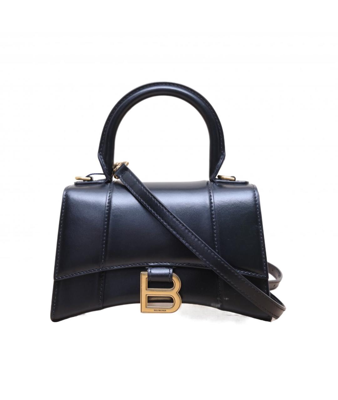 BALENCIAGA Черная кожаная сумка через плечо, фото 10