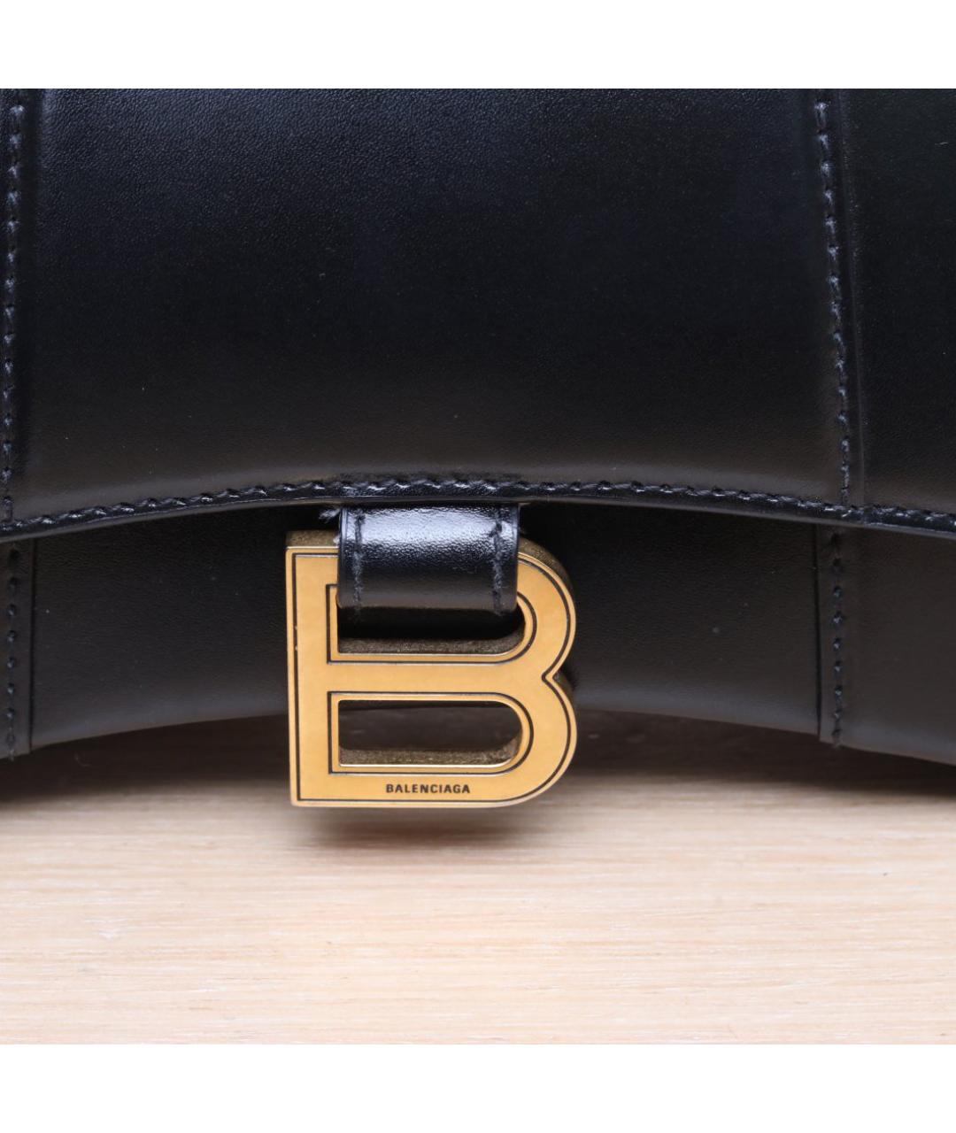 BALENCIAGA Черная кожаная сумка через плечо, фото 8