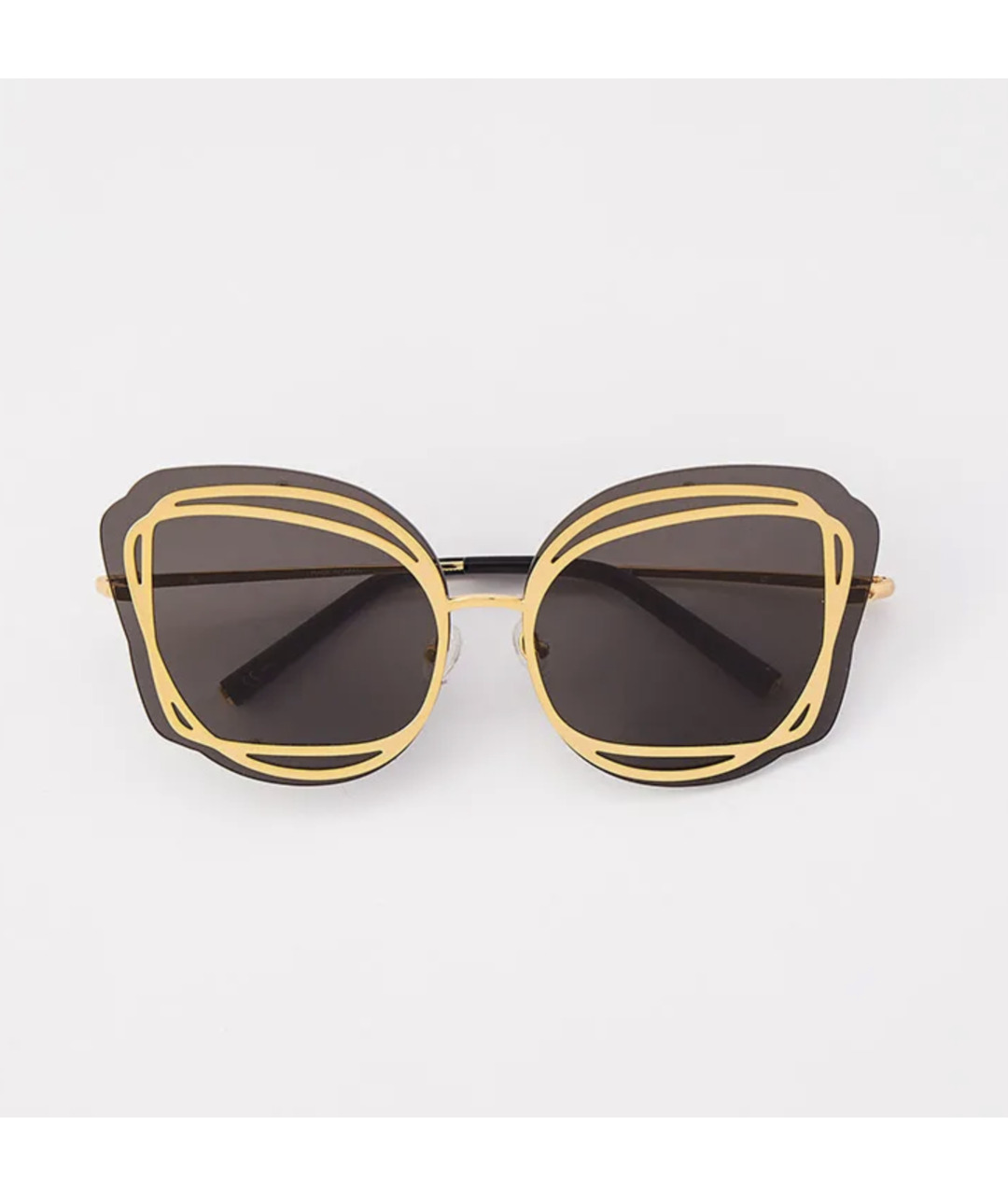 LINDA FARROW Черные металлические солнцезащитные очки, фото 6