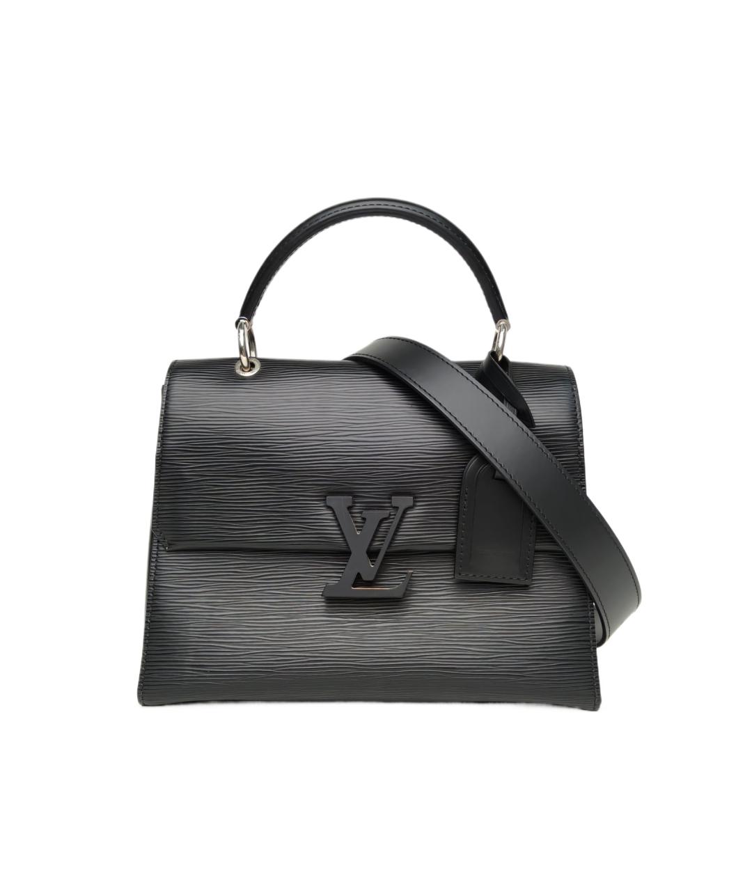 LOUIS VUITTON Черная кожаная сумка с короткими ручками, фото 10