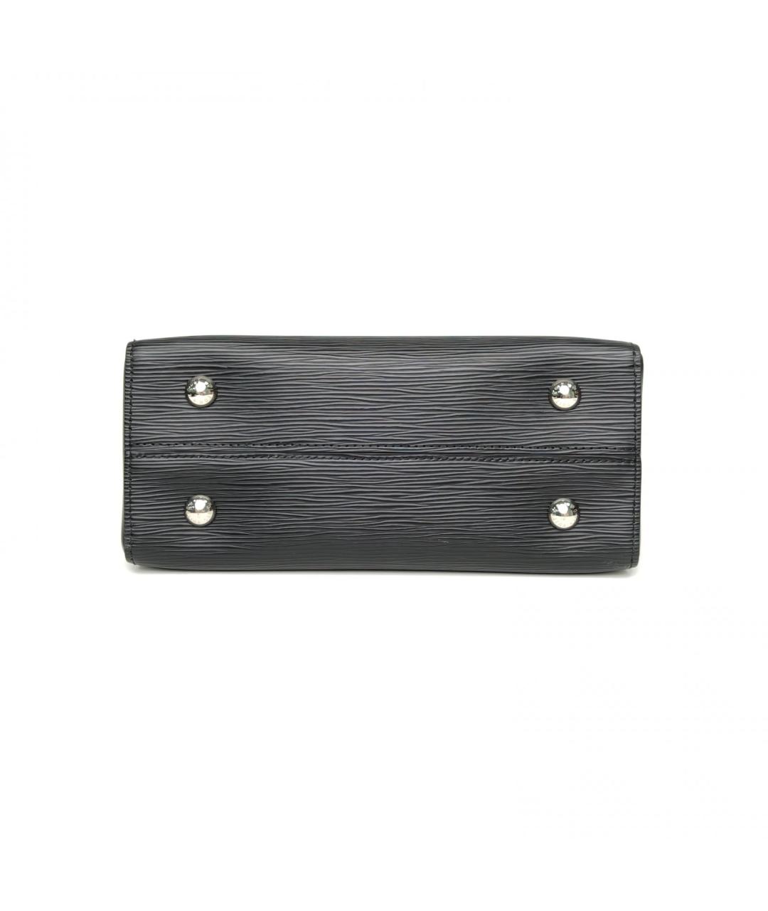 LOUIS VUITTON Черная кожаная сумка с короткими ручками, фото 6