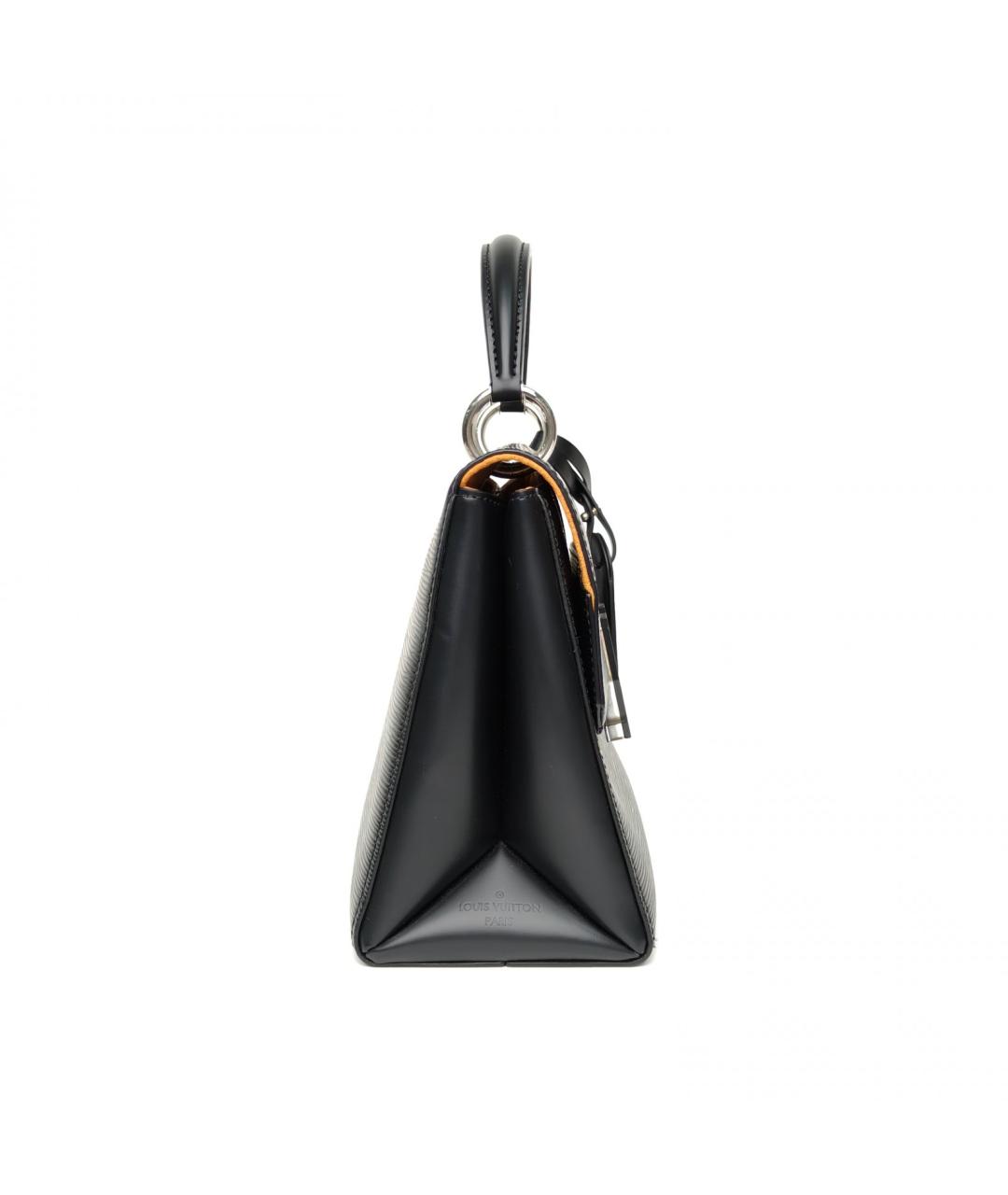 LOUIS VUITTON Черная кожаная сумка с короткими ручками, фото 5