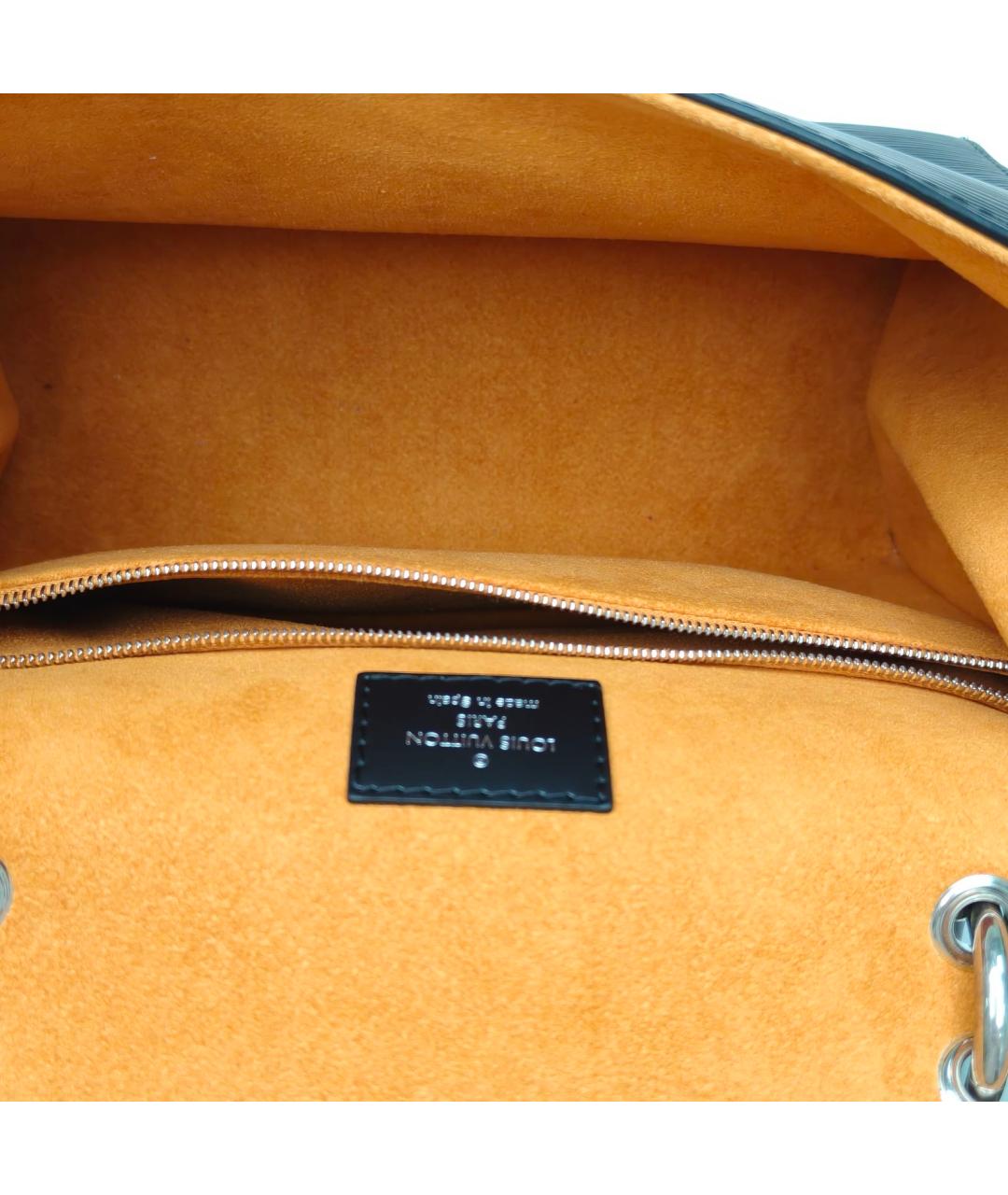 LOUIS VUITTON Черная кожаная сумка с короткими ручками, фото 8