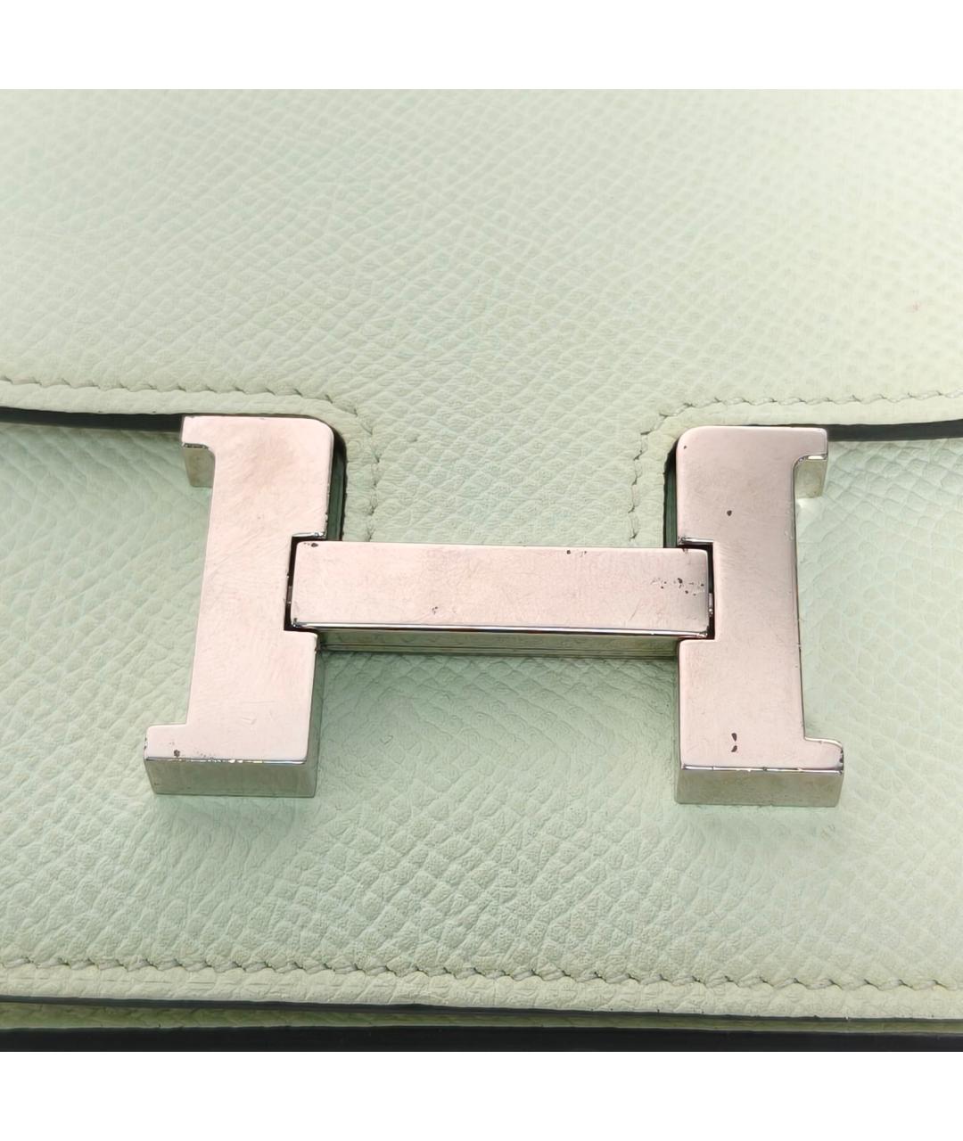 HERMES Салатовая кожаная сумка через плечо, фото 7