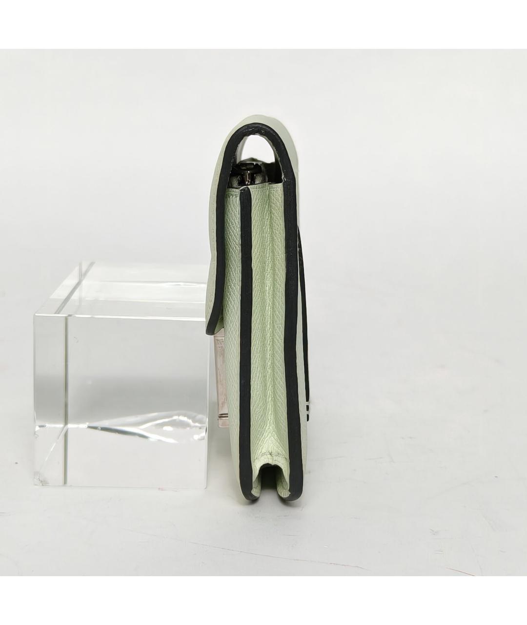 HERMES Салатовая кожаная сумка через плечо, фото 3