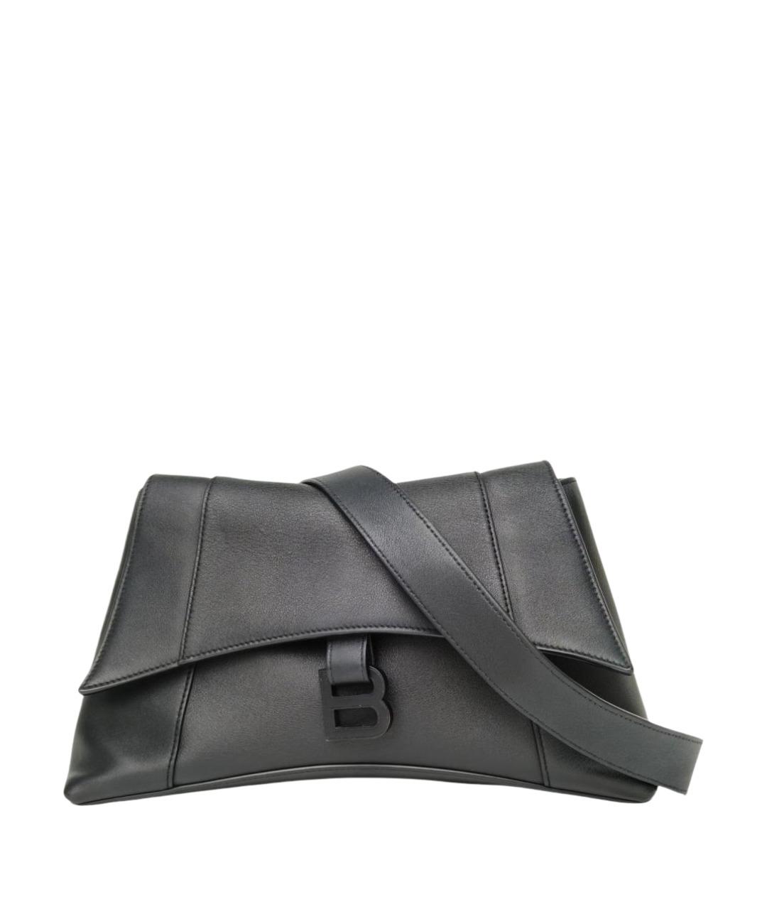 BALENCIAGA Черная кожаная сумка через плечо, фото 1