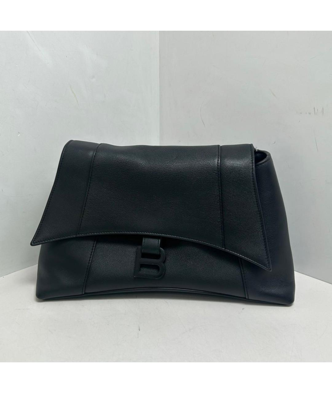 BALENCIAGA Черная кожаная сумка через плечо, фото 9