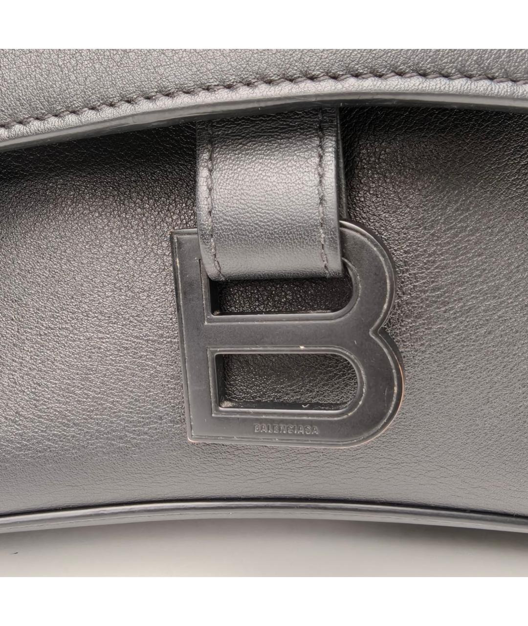 BALENCIAGA Черная кожаная сумка через плечо, фото 7