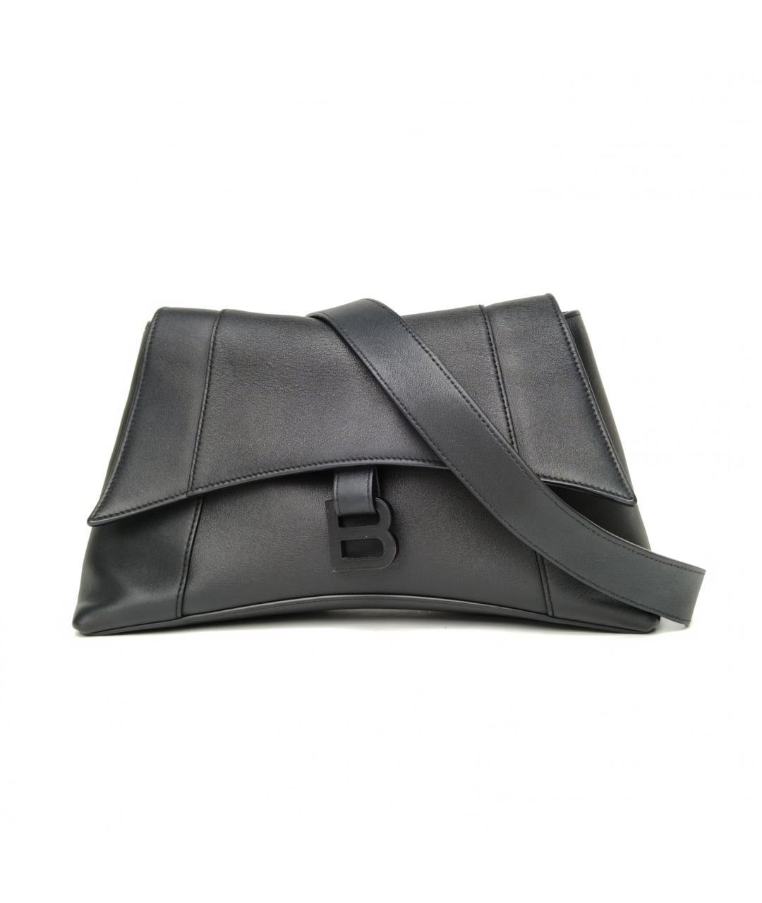 BALENCIAGA Черная кожаная сумка через плечо, фото 2
