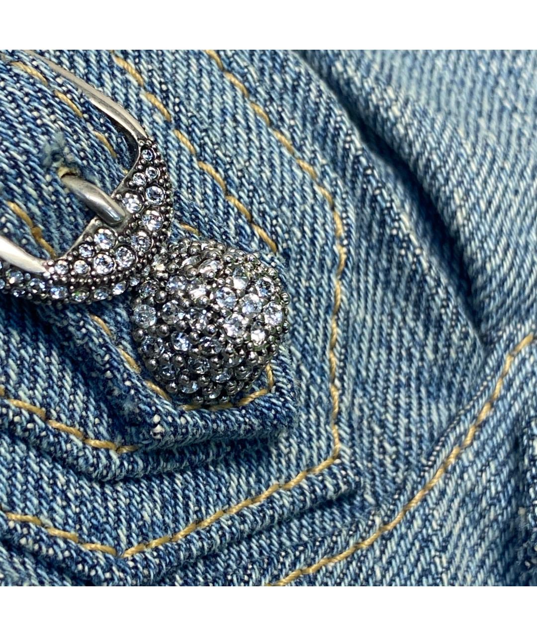 BALENCIAGA Голубая деним сумка через плечо, фото 9